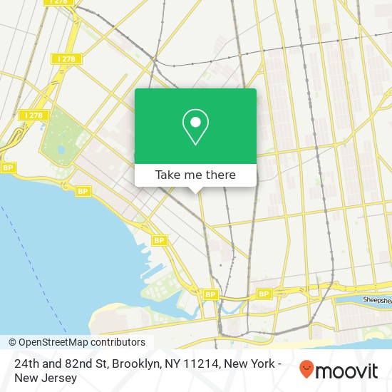 Mapa de 24th and 82nd St, Brooklyn, NY 11214