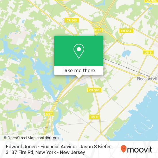 Mapa de Edward Jones - Financial Advisor: Jason S Kiefer, 3137 Fire Rd