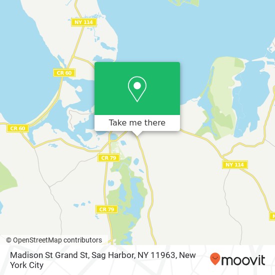 Mapa de Madison St Grand St, Sag Harbor, NY 11963