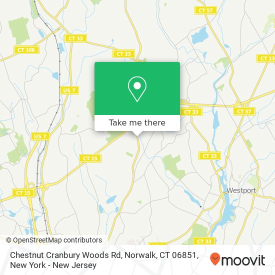 Chestnut Cranbury Woods Rd, Norwalk, CT 06851 map