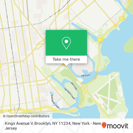 Mapa de Kings Avenue V, Brooklyn, NY 11234