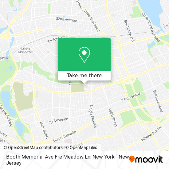 Mapa de Booth Memorial Ave Fre Meadow Ln