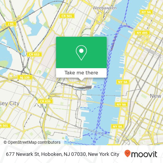 Mapa de 677 Newark St, Hoboken, NJ 07030