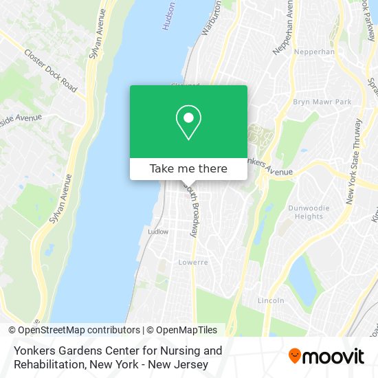 Yonkers Gardens Center for Nursing and Rehabilitation map