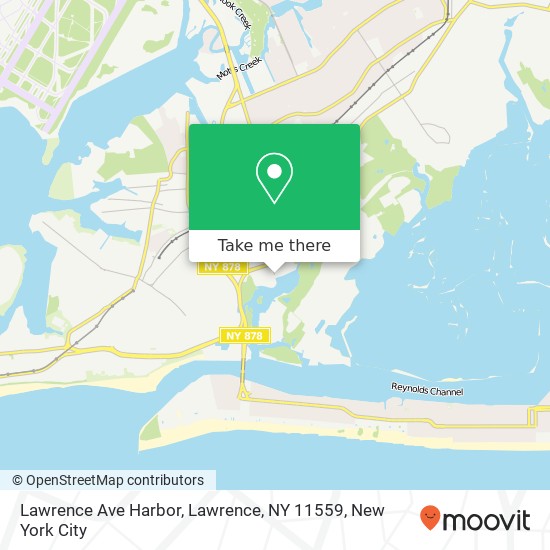 Mapa de Lawrence Ave Harbor, Lawrence, NY 11559