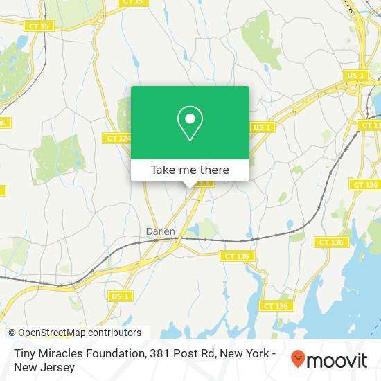 Mapa de Tiny Miracles Foundation, 381 Post Rd