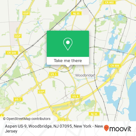 Aspen US-9, Woodbridge, NJ 07095 map