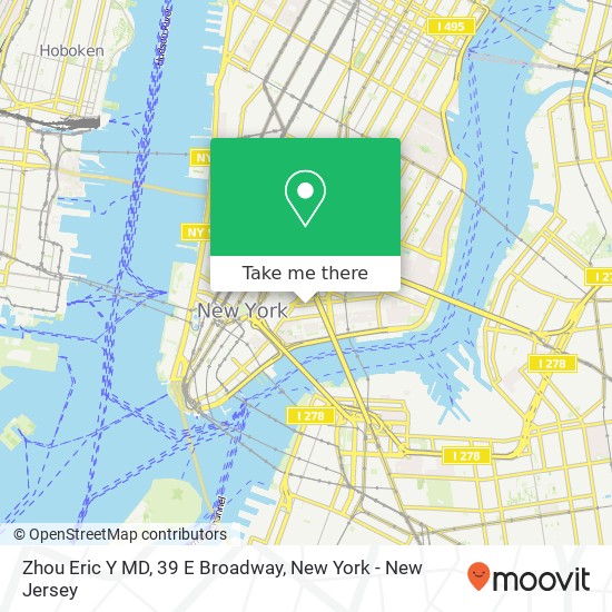 Zhou Eric Y MD, 39 E Broadway map