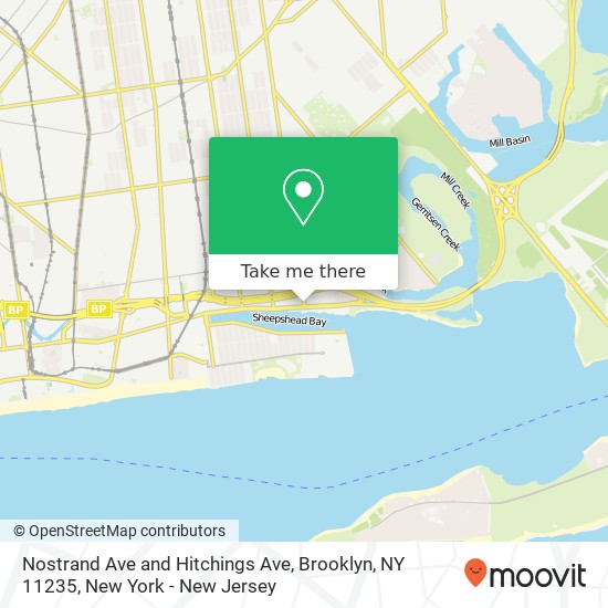 Nostrand Ave and Hitchings Ave, Brooklyn, NY 11235 map