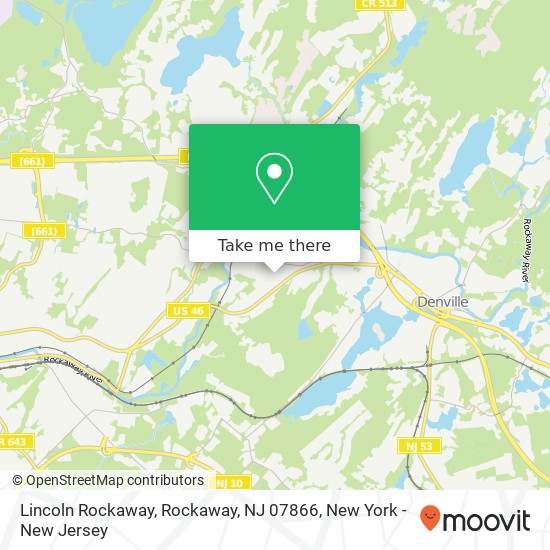 Mapa de Lincoln Rockaway, Rockaway, NJ 07866