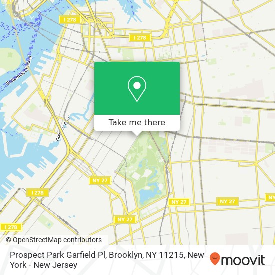Prospect Park Garfield Pl, Brooklyn, NY 11215 map