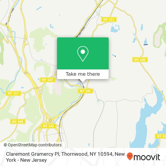 Mapa de Claremont Gramercy Pl, Thornwood, NY 10594