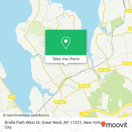 Bridle Path West Dr, Great Neck, NY 11021 map