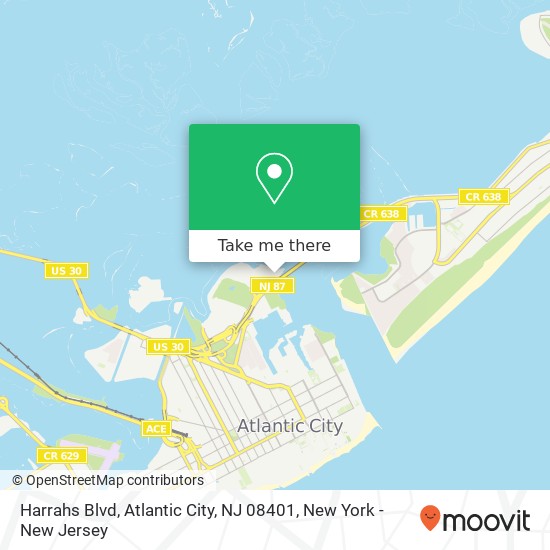 Harrahs Blvd, Atlantic City, NJ 08401 map