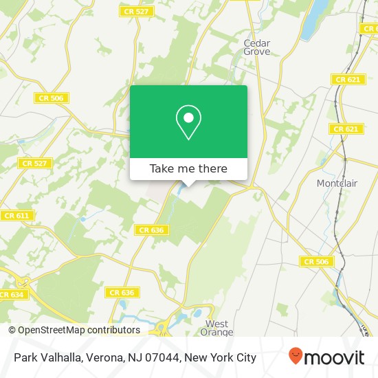 Mapa de Park Valhalla, Verona, NJ 07044