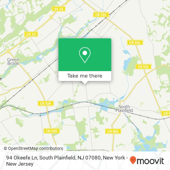 94 Okeefe Ln, South Plainfield, NJ 07080 map