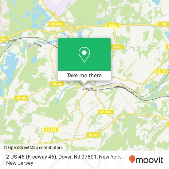 Mapa de 2 US-46 (Freeway 46), Dover, NJ 07801