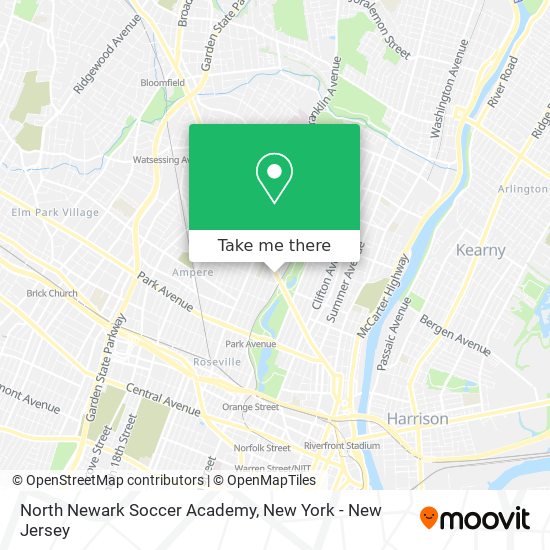 Mapa de North Newark Soccer Academy