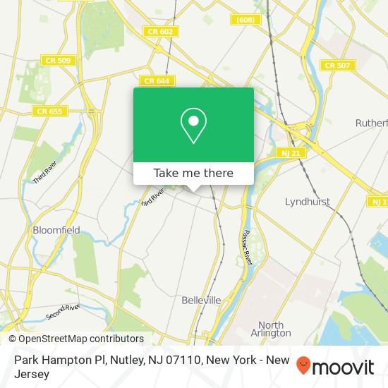 Park Hampton Pl, Nutley, NJ 07110 map