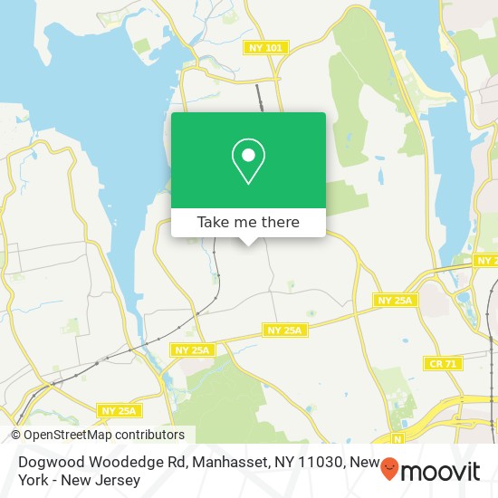 Mapa de Dogwood Woodedge Rd, Manhasset, NY 11030