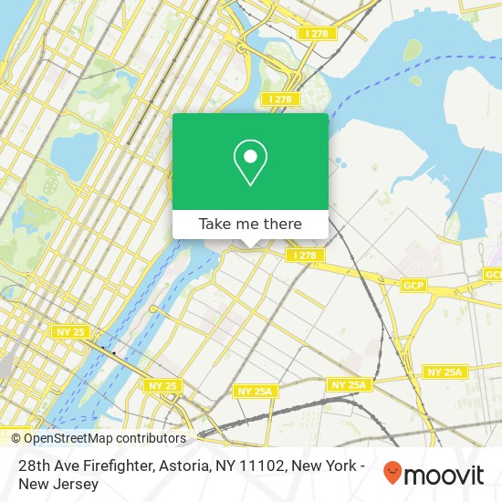 Mapa de 28th Ave Firefighter, Astoria, NY 11102