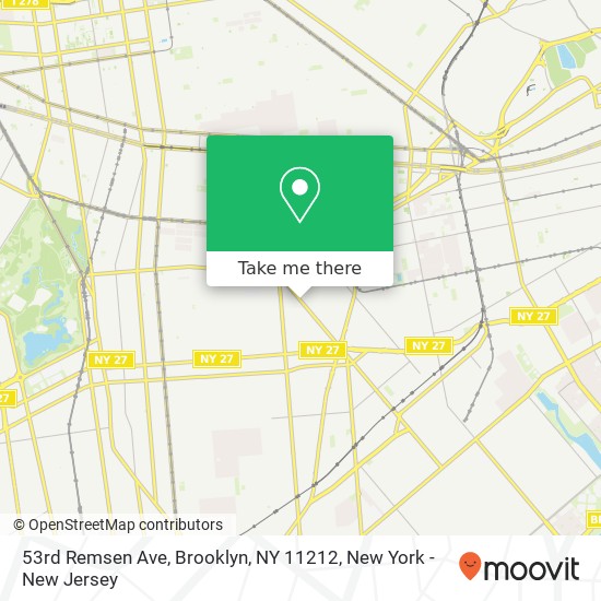 Mapa de 53rd Remsen Ave, Brooklyn, NY 11212