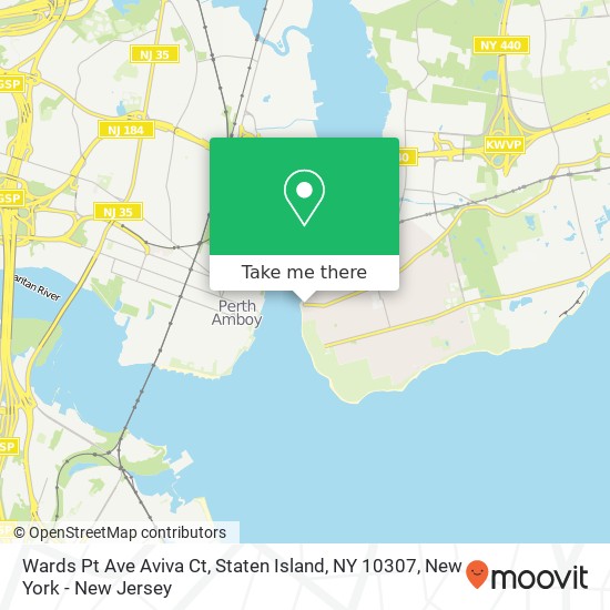 Mapa de Wards Pt Ave Aviva Ct, Staten Island, NY 10307