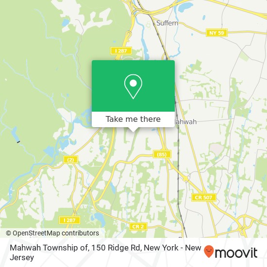 Mahwah Township of, 150 Ridge Rd map