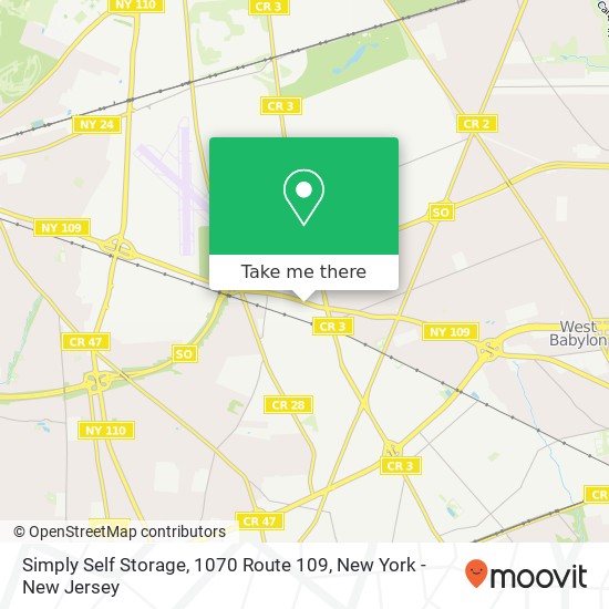 Mapa de Simply Self Storage, 1070 Route 109