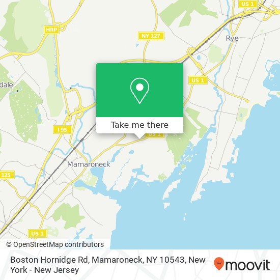 Mapa de Boston Hornidge Rd, Mamaroneck, NY 10543