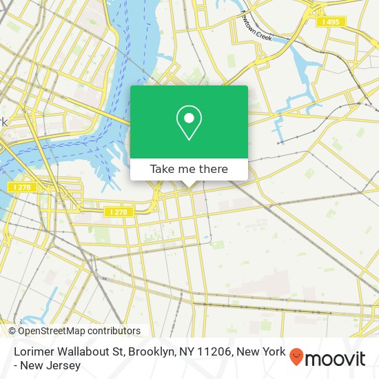 Mapa de Lorimer Wallabout St, Brooklyn, NY 11206