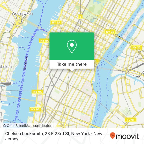 Mapa de Chelsea Locksmith, 28 E 23rd St