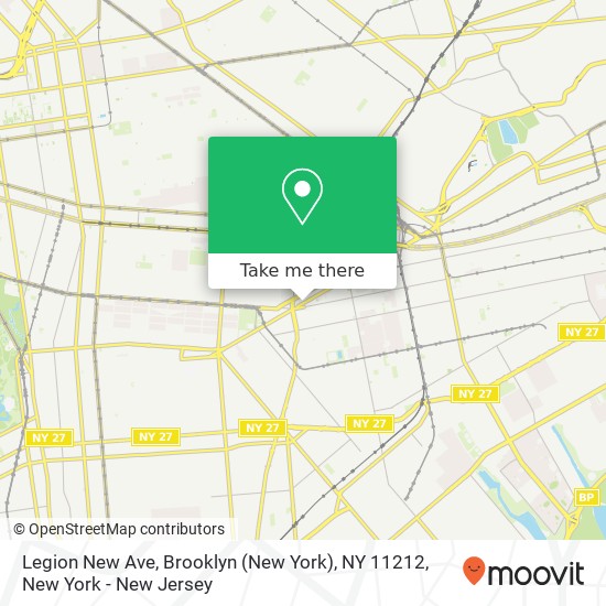 Legion New Ave, Brooklyn (New York), NY 11212 map