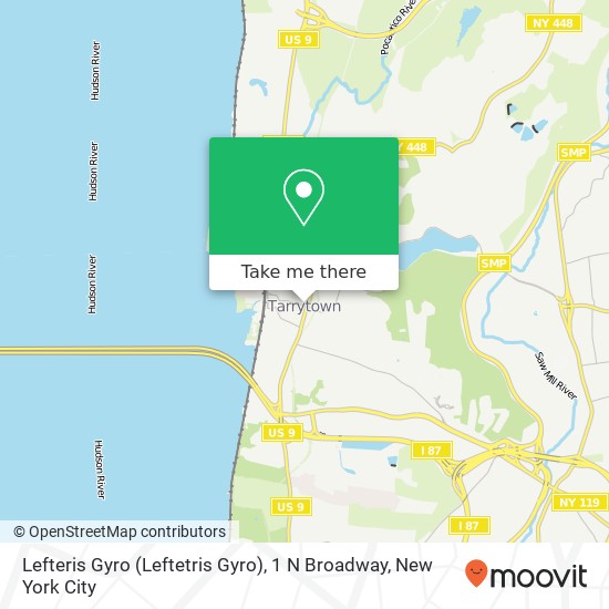 Lefteris Gyro (Leftetris Gyro), 1 N Broadway map