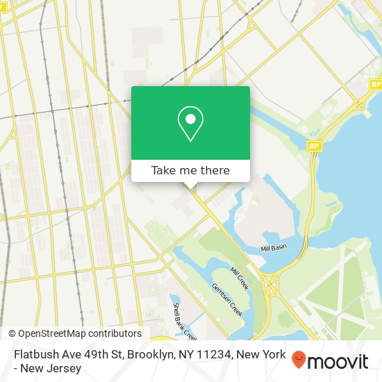 Flatbush Ave 49th St, Brooklyn, NY 11234 map