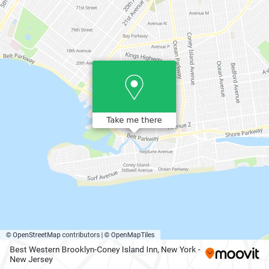 Best Western Brooklyn-Coney Island Inn map