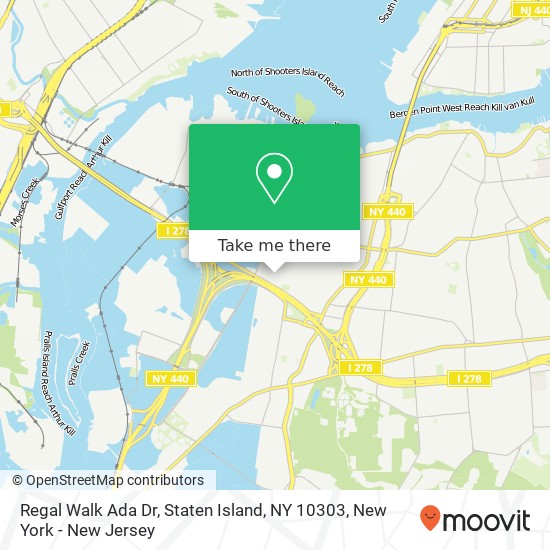 Mapa de Regal Walk Ada Dr, Staten Island, NY 10303