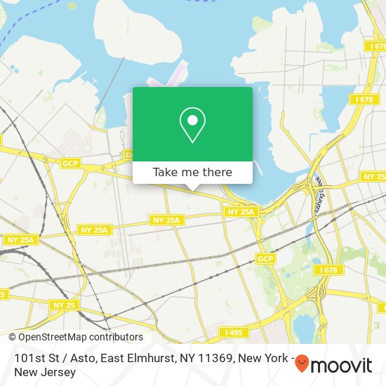 Mapa de 101st St / Asto, East Elmhurst, NY 11369