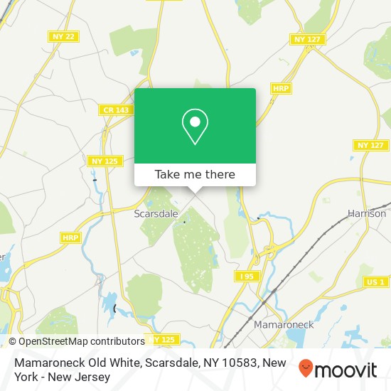 Mapa de Mamaroneck Old White, Scarsdale, NY 10583