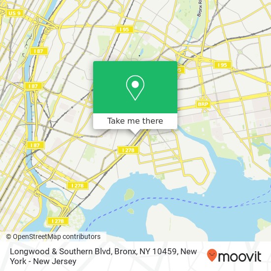 Mapa de Longwood & Southern Blvd, Bronx, NY 10459