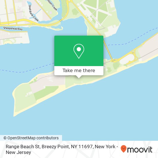 Mapa de Range Beach St, Breezy Point, NY 11697