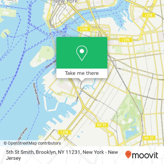 Mapa de 5th St Smith, Brooklyn, NY 11231