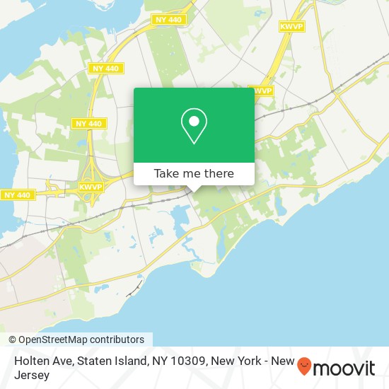 Mapa de Holten Ave, Staten Island, NY 10309
