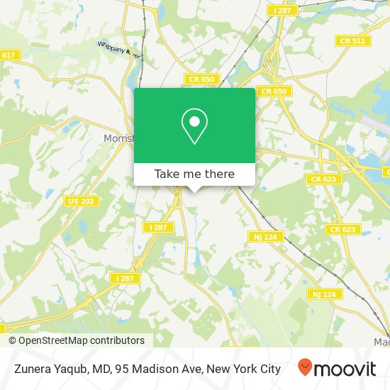 Zunera Yaqub, MD, 95 Madison Ave map