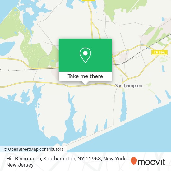 Hill Bishops Ln, Southampton, NY 11968 map