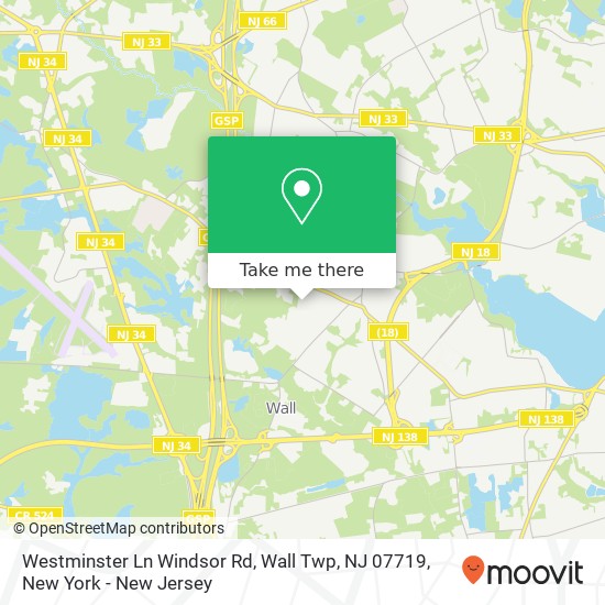 Westminster Ln Windsor Rd, Wall Twp, NJ 07719 map