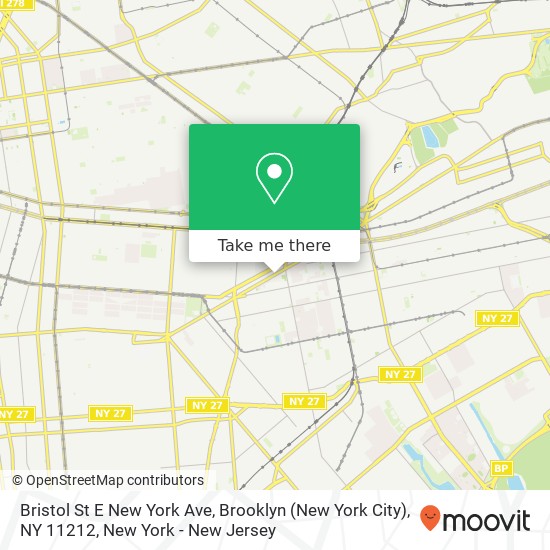 Bristol St E New York Ave, Brooklyn (New York City), NY 11212 map