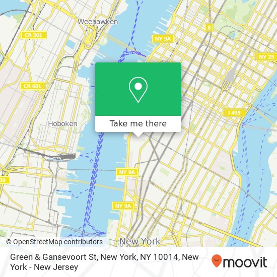 Mapa de Green & Gansevoort St, New York, NY 10014