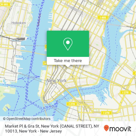 Market Pl & Gra St, New York (CANAL STREET), NY 10013 map