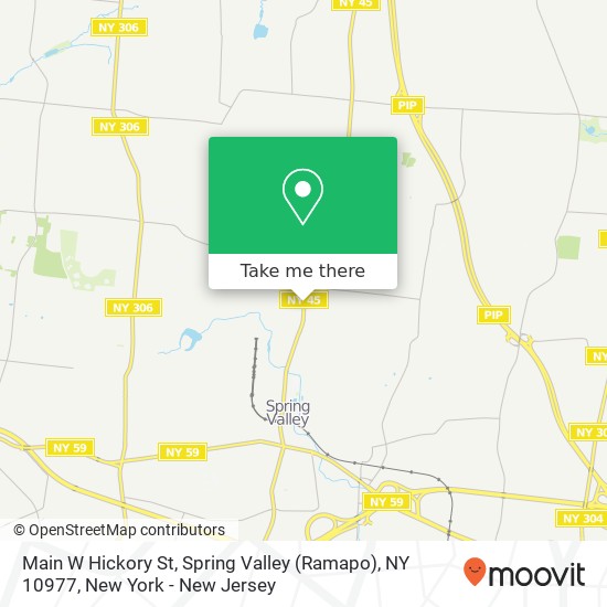 Mapa de Main W Hickory St, Spring Valley (Ramapo), NY 10977